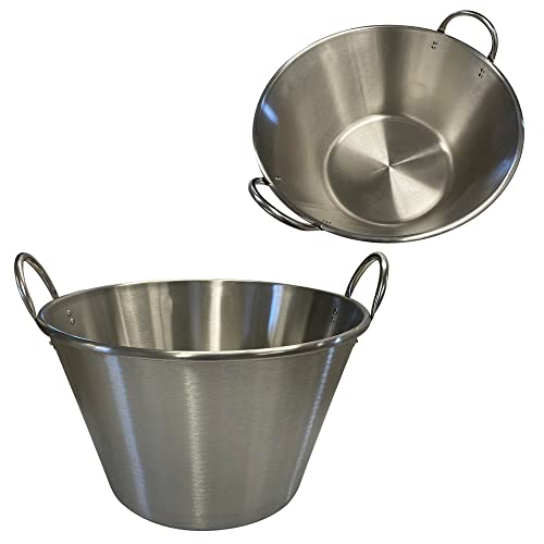 Cazo Grande Para Carnitas Stainless Steel Wok comal Fry 27-1/2''W x 16-1/2''H
