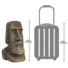 Design Toscano Easter Island Ahu Akivi Moai Monolith Garden Statue, Extra Large, 32 Inch, Cast Stone Resin, Grey Stone