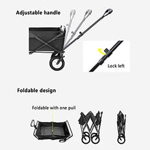 5sssallefaa Folding Utility Wagon Pull Along Cart for Outdoor Use, 60kg Load-Bearing
