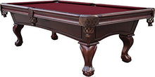 Playcraft Charles River 8' Espresso Slate Pool Table with Leather Drop Pockets