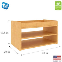 Tot Mate Kid's Book & Toy Storage Organizer Wooden Cabinet Maple