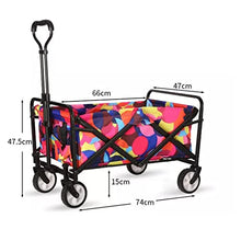 HBJWOV Portable Garden Carts Leisure Camping Wagon Beach Cart Folding Cart with Wheels Outdoor Shopping Carts Camping Fishing Trolley