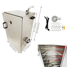 HayWHNKN Commercial Vertical Digital Electric BBQ Meat Smoker Electric Smoke Oven with Side Wood Chip Loader Grill Sausage Smoke Oven 5 Detachable Racks 110V 1KW