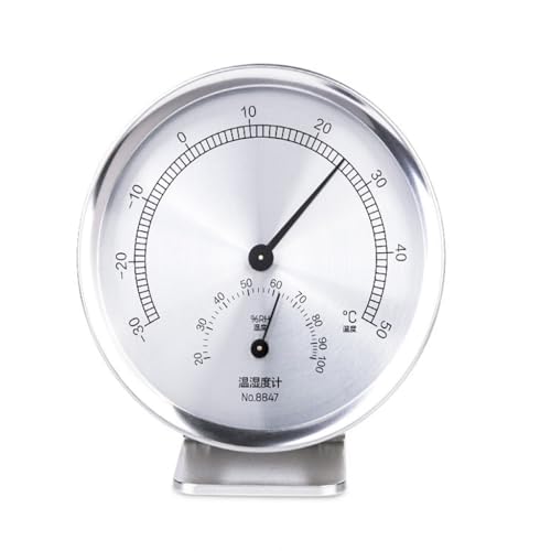 Metal Temperature and Humidity Meter Home Hanging Dual-use Office Temperature and Humidity Meter Dry Thermometer