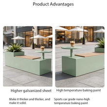 Park Planter Bench Integrated Planter Bench Divider Outdoor Landscaping