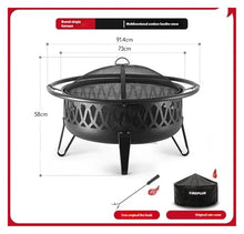Garden supplies Outdoor Camping Bonfire Stove Winter Patio Heaters Creative Home Wood Heating Stove Luxury Large Garden Barbecue Grill Outdoor heater(Single stove)