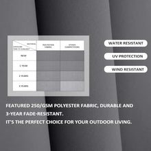 OROTLECT 128'' X 104'' Rectangular Outdoor Solar Led Cantilever Patio Umbrella with Easy-Move Base | One-Person Mobility