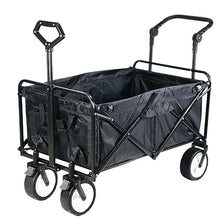 BIOMICE Collapsible Wagon Outdoor Folding Utility Wagon Garden Cart Foldable Pull Wagon Camping Trolley On Wheels Heavy Duty Hand Cart Garden Cart(B)