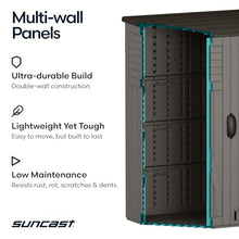Suncast 54 Cu Ft Medium Vertical Storage Shed, Stoney, Made in USA