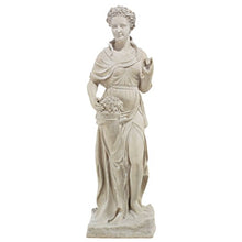 Design Toscano Spring Woman of The Four Seasons Indoor/Outdoor Garden Statue, 61 inches Tall, Fiberglass Cast Stone Resin, Limestone Finish