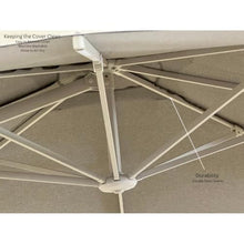 OROTLECT 10 ft. x 13 ft. Rectangle Aluminum Cantilever Tilt Outdoor Parasol Patio Umbrella with Granite Base in Mouse Gray
