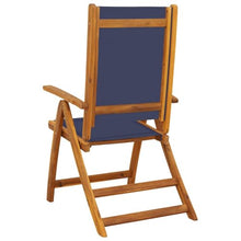FMPGJLYH 8-Piece Folding Garden Chair Set, Outdoor Acacia Wood Patio Seating, Adjustable Backrest Dining Chairs, Foldable Terrace Furniture for Balcony, Garden, Backyard