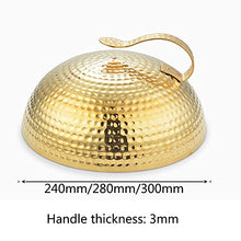 FMOPQ Cheese Melting Dome 9.5 inch/11 inch/11.8 inch Brass Round Basting with Handle for Indoor/Outdoor Grilling Flat Top Cast Iron Steam Cove (Size : 300mm) (280mm)