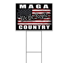 We The People MAGA Country (18" x 24") Yard Sign, Quantity Discounts, Multi-Packs, Includes Metal Step Stake, Bandit, Lawn Sign, Advertising, USA | Trump, Republican, Political, Politics