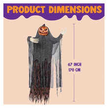 ASDJKL Holiday Decoration 67" Halloween Decorations Outdoor Life Size Animatronics Ghost Pumpkin Decor,Sound-Actived Halloween Party Decoration with Sound Halloween Decorations