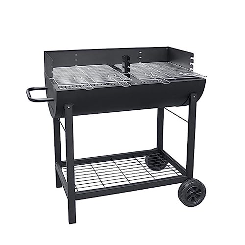 Outdoor Barbecue Grill Charcoal BBQ Gathering Cooking Tools Camping Table Multifunction Trolley