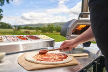 ooni Medium Modular Outdoor Table - 31x22x35 Inch Stainless Steel Pizza Oven Stand, Barbecue Cart, Outdoor Pizza Station