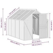DINDING Greenhouse Anthracite Aluminum Polycarbonate in Professional Modern Crystal Clear Walk in Structure with Adjustable Height for Professional Garden Projects