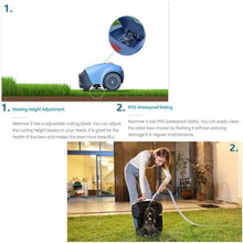 LPLYAA Wireless Robotic Lawn Mower, Fully Automatic Garden Lawn Mower, APP Control with Virtual Boundaries, Path Planning + an-Ti-Theft System, for Lawns/Gardens of 300㎡, 20240709