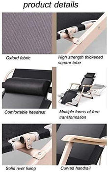 IIPOSAQQ Zero Chair Folding Patio Recliner Adjustable Anti Lounge Chair with Headrest Support 300lbs for Outdoor Camping Garden Patio Lawn