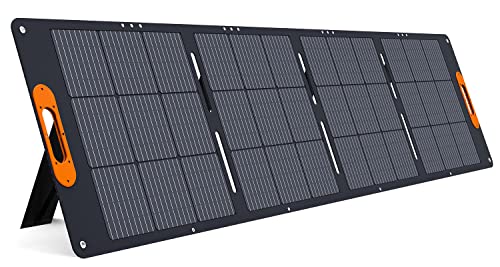 ALLWEI 200W Portable Solar Panel for 1200W 2400W Power Station Solar Generator, Folded 3-in-1 Outputs 18V Solar Charger with Adjustable Kickstand for RV Camping Home
