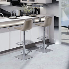 HASMI Bar Stools Bar Chair Modern Stainless Steel Back Chair Home Kitchen Decoration High Stool Restaurant Kitchen Lift Adjustable Bar Stool Swivel Bar Chairs Bar Chairs (Color : Brass)