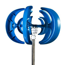 48V,HYZHANHONG 10000W Vertical Axis Wind Turbine Generator, 5 Blades Wind Turbine Kit 2M/S Wind Speed Starting Wind Power Generator for Home, Camping -Blue