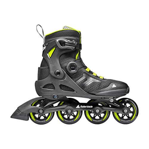 Rollerblade Macroblade 84 BOA Adult Fitness Inline Skates Black/Lime