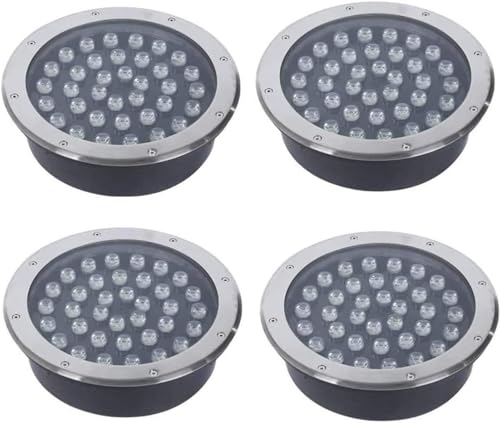4PCS Underground Light LED 110V Landscape Lights, IP67 Waterproof, Path Light, Underground Light LED, Landscape In-ground Well Lights, Decorative Spotlight, Buried Lights ( Color : Blue , Size : 36W )