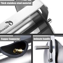 FENOKD Stainless Steel Garden Hose Reel with 10/15/20/30M Hose, Wall Mounted Hand Crank Water Pipe Reel Hose Storage Holder with 5 Pattern Hose Nozzle.C-30m
