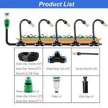 Mist Irrigation System Kit for Potted Plants/Raised Garden Bed/Window Box