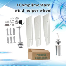 BLBDBFY Vertical Axis Wind Turbine Generator Kit 20000W with Electromagnetism Controller, 3 Blades Wind Turbine Power Generation, Permanent Magnet Generator for Mobile House Cabin(White,48V)