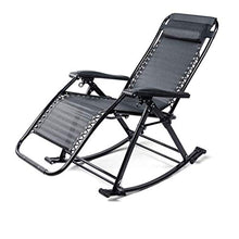JIOLLGBBM Zero Gravity Lawn Rocking Chair, Folding Adjustable Chaise Lounge Chair Recliner with Cotton Pad, Supports 440 lbs for Outdoor Patio, Pool, and Beach Use (Purple/Black)