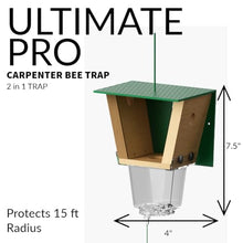 Ultimate Pro Outdoor Carpenter Bee Trap by Best Bee Brothers, Green 12-Pack