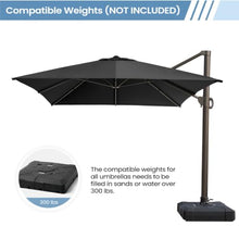 OROTLECT 10x13 Ft Rectangle Cantilever Umbrella without Weighted Base
