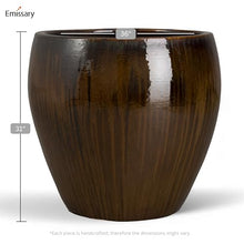 Emissary Java Stoneware Round Planter 24in. L x 23.5in. H