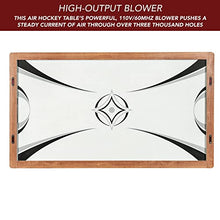 Hathaway Midtown 72-in Air Hockey Table LED Scoring Cherry Finish White Oak