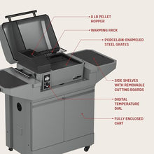 Tytus Rolling Outdoor Kitchen Island Cart & Pellet Smoker Grill, BBQ
