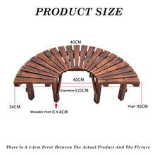 BXKCFYBSQ Semi-Circular Tree Bench,Solid Wood Outdoor Patio Furniture Seat,Garden Wrap Around,Shape Extends Infinitely,for Courtyard