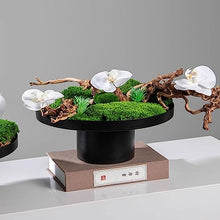 FRANCES Fake Plants Simulation Moss Green Plant Chinese Bonsai Flower Tea Table Tea Room Decoration Moss Green Plant Bonsai Flower Art Simulation Bonsai Tree