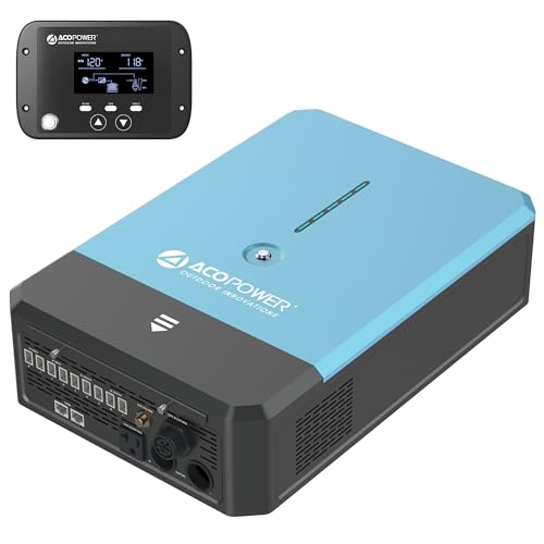ACOPOWER 12V 3000W Pure Sine Wave Inverter,110V-130V AC Output, All-in-One Solar Hybrid Charger Power Inverter with 30A MPPT Solar Controller, Generator Battery Charging for Home, Camping, RV