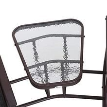 Two-Seat Patio Glider Chairs with Table, Outdoor Rocking Lounge Chairs for Backyard, Garden, Porch