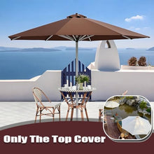 GAZOGJ Waterproof Round Patio Umbrella Replacement Canopy - Lightweight Sunshade for 6/8 Ribs Fits 6.6Ft to 13.1Ft Market Pool & Beach Umbrellas Durable Outdoor Parasol Top,Yellow-8 Ribs 400cm