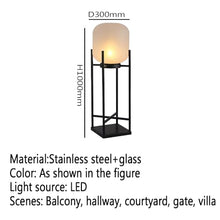 OUFULA Contemporary Outdoor Lawn Landscape Lamp Electric LED Waterproof Villa Garden Courtyard District Residential Quarters Landscape Lights (E H100cm Electric 1PCS)