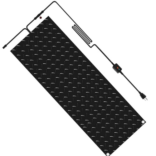 Heated Walkway Snow Melting Mats,12/15.7/20/23.6in Width Non Slip Rubber Heated Mat Non-Slip Winter Removal and Ice Melt Products -Heating Entrance for Narrow Walkw(1Pcs-60x360cm/(23.6x142in))