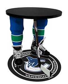 Team Tables Vancouver Hockey Table Black Table Top with Vancouver Puck Mat