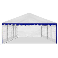 AMERICAN PHOENIX Party Tent 16x32 Heavy Duty Large White Canopy Commercial Fair Shelter Wedding Events Tent - White with Blue