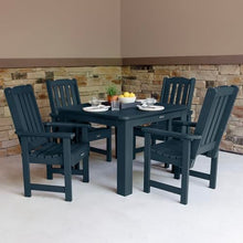 Highwood Lehigh 5-Piece Square Dining Set 42-Inch Federal Blue