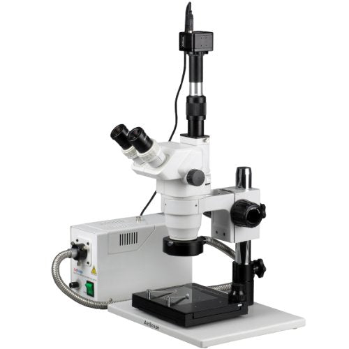 AmScope Digital Trinocular Stereo Zoom Microscope White