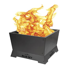 Blue Sky Outdoor Living Square Mammoth 28" Patio Smokeless Fire Pit with Spark Screen and Screen Lift